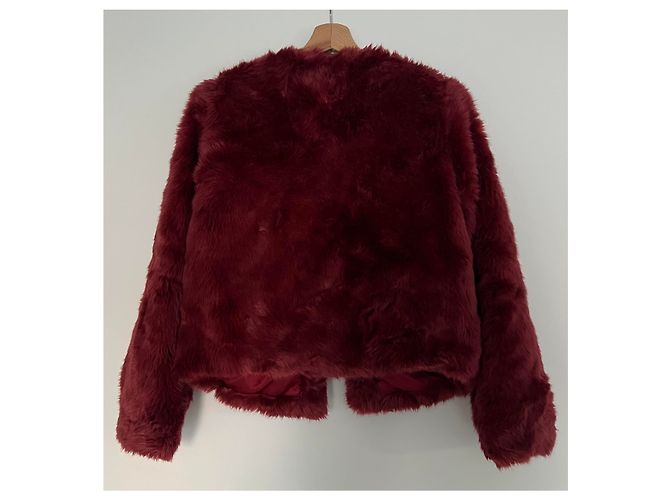 Giacca Sézane in ecopelliccia bordeaux – Taglia 34 - vista 2