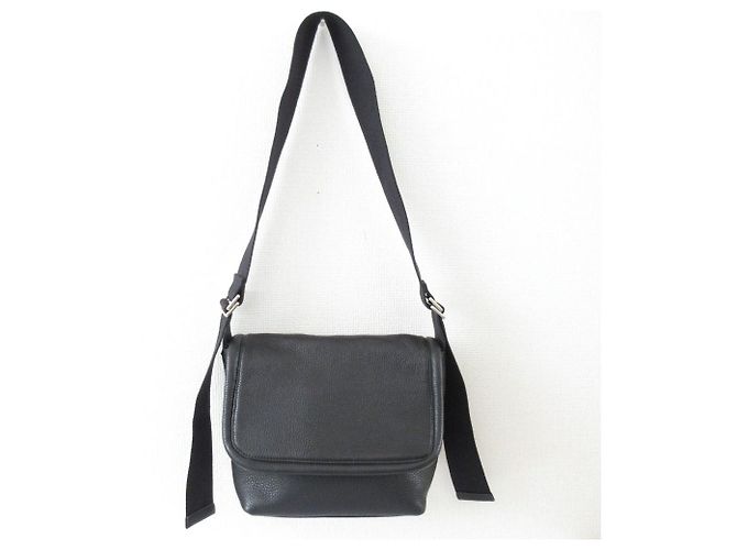 Autre Marque Bolso de hombro de cuero PAPILLONNER Negro - vista 2