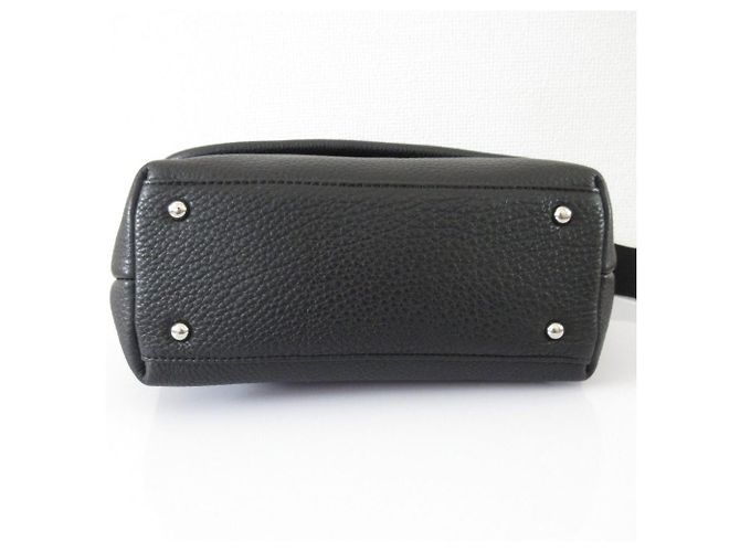 Autre Marque Bolso de hombro de cuero PAPILLONNER Negro - vista 4