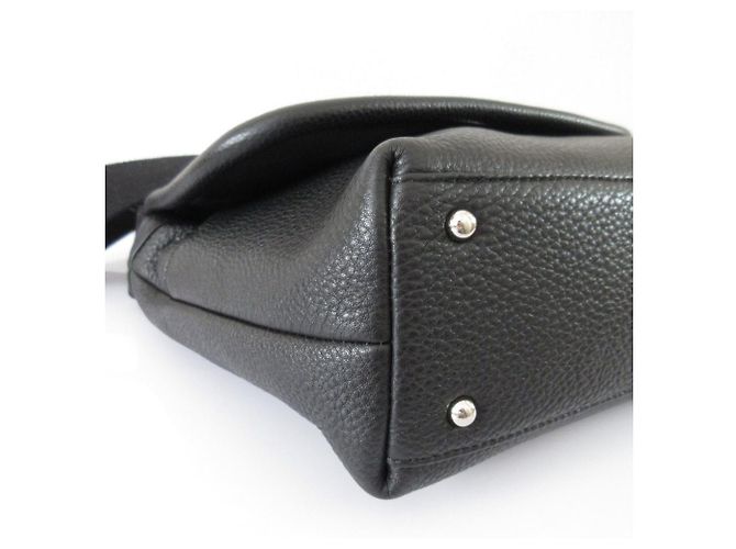 Autre Marque Bolso de hombro de cuero PAPILLONNER Negro - vista 5
