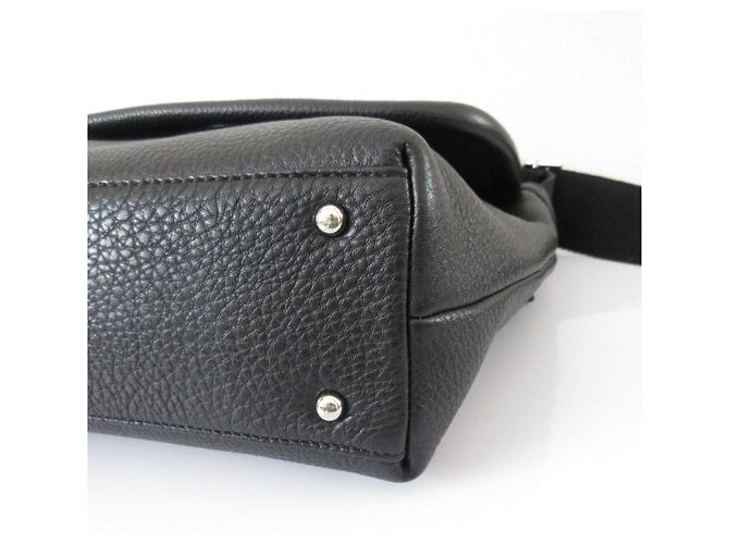 Autre Marque Bolso de hombro de cuero PAPILLONNER Negro - vista 6