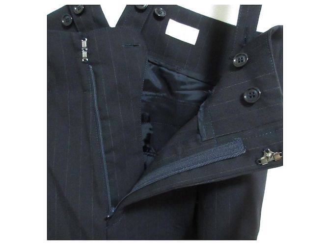 Autre Marque cygne Suspender Wide Trousers Blu Blu navy - vista 4