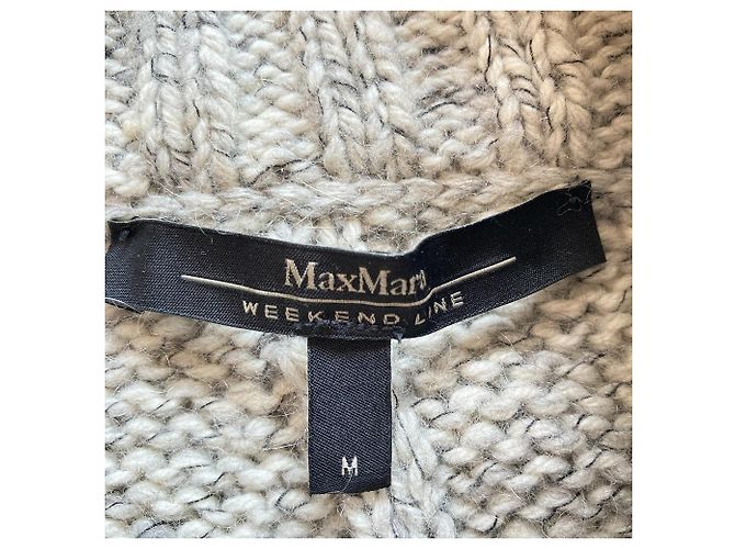 Casaco de malha de lã Max Mara Weekend Preto Branco - vista 3