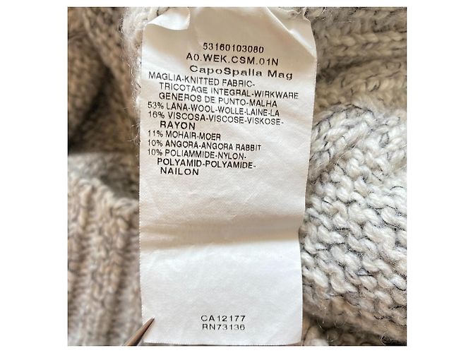 Casaco de malha de lã Max Mara Weekend Preto Branco - vista 6
