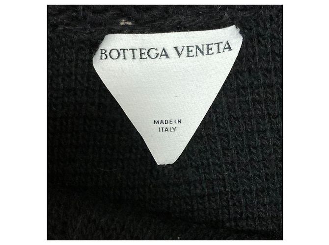 Bottega Veneta Wollstrickpullover mit Kettenhalskette Schwarz - Ansicht 5