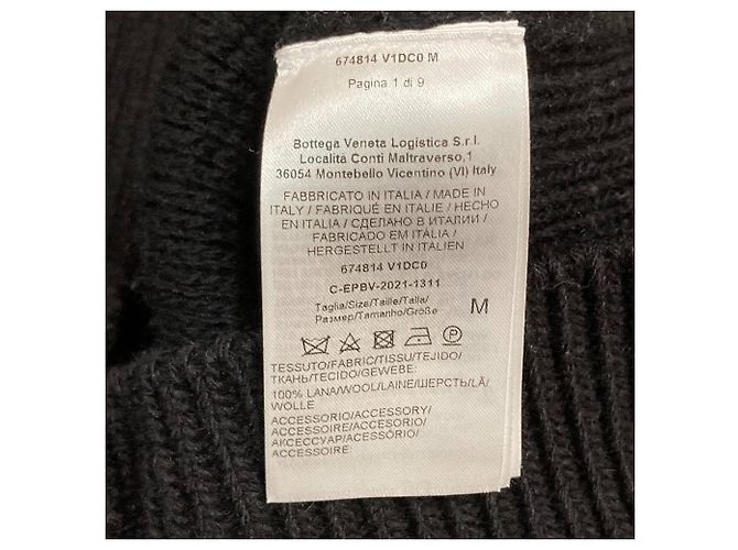 Bottega Veneta Wollstrickpullover mit Kettenhalskette Schwarz - Ansicht 6