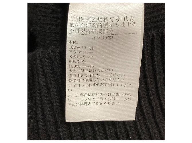 Bottega Veneta Wollstrickpullover mit Kettenhalskette Schwarz - Ansicht 7