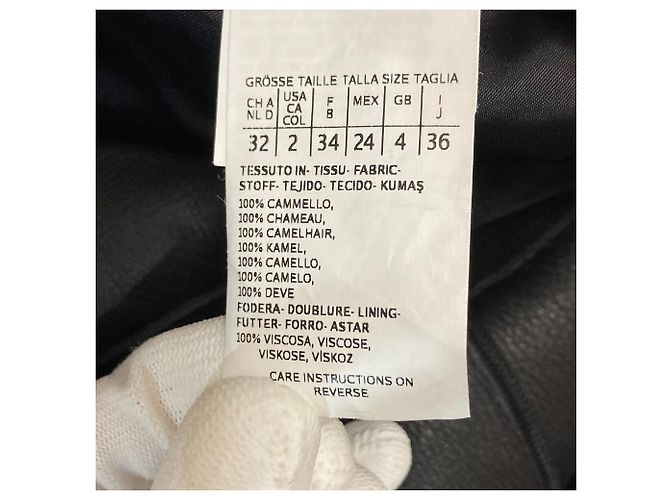 Max Mara Camel Shearling Long Coat Black - view 7
