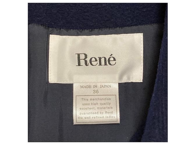 Autre Marque Rene Angora Blend Wool Coat Blue - view 5