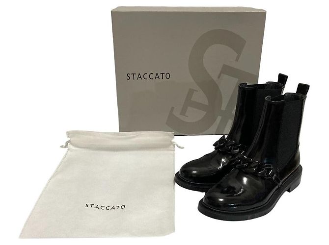 Autre Marque STACCATO Classic Chain Chelsea Stiefeletten Schwarz - Ansicht 9