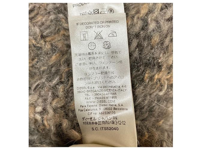 Autre Marque Diesel Camisola de malha larga Melange Marrom - vista 10