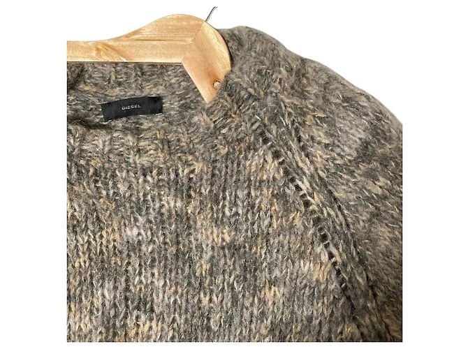 Autre Marque Diesel Camisola de malha larga Melange Marrom - vista 4