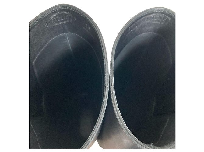 Stivali alti in pelle TOD'S Nero - vista 4