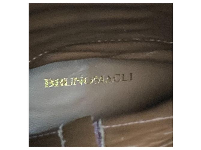 Autre Marque Brunomagli Langstiefel aus Wildleder Braun Bordeaux - Ansicht 8