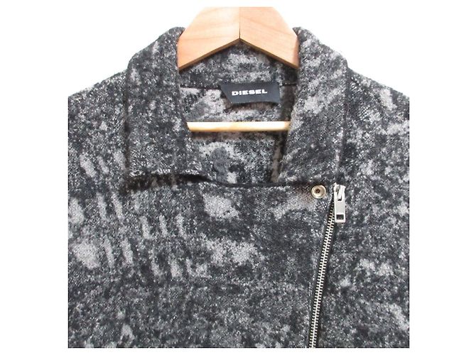 Autre Marque Abrigo Riders de cuero DIESEL Castaño Negro - vista 6