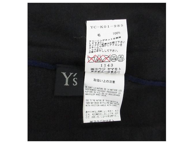 Autre Marque Jersey de punto de alta densidad Y's Yohji Yamamoto Azul Azul marino - vista 7
