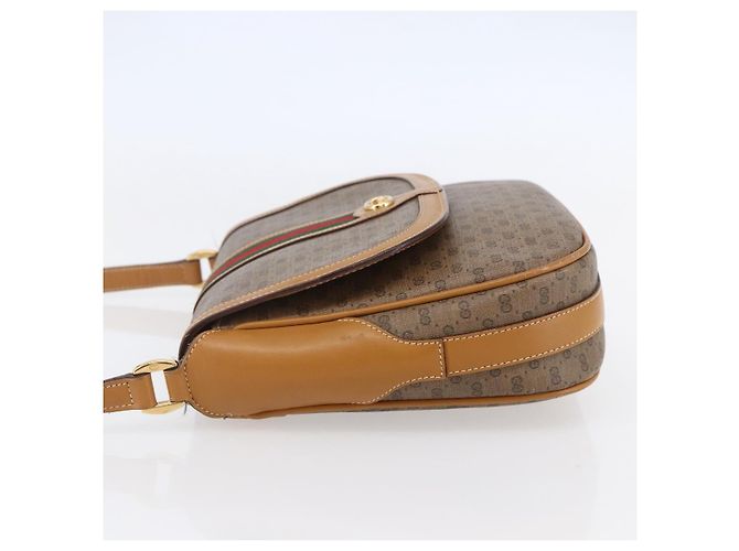 Borsa Gucci Micro GG Supreme Web Sherry Line in PVC beige 001 115 0914 Autentica BA7111 - vista 3