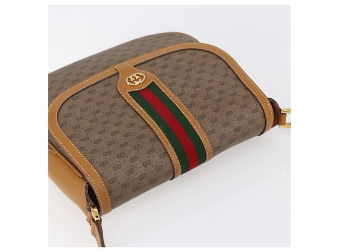 Borsa Gucci Micro GG Supreme Web Sherry Line in PVC beige 001 115 0914 Autentica BA7111 - vista 6