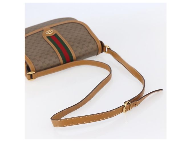 Borsa Gucci Micro GG Supreme Web Sherry Line in PVC beige 001 115 0914 Autentica BA7111 - vista 7