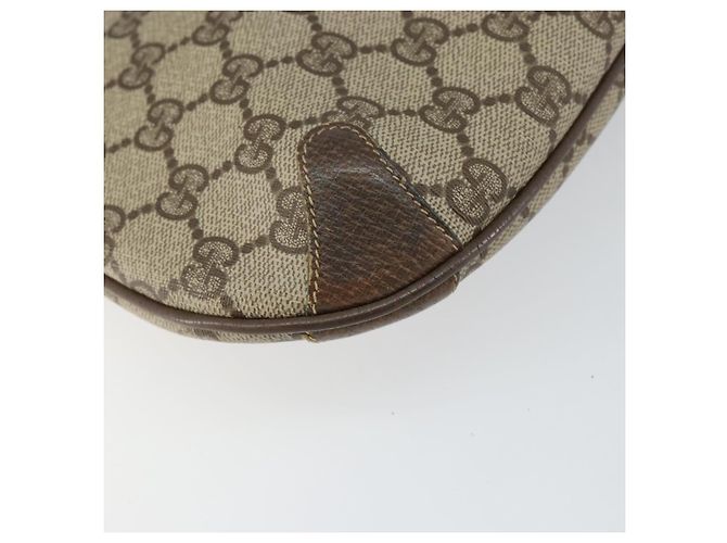Borsa GUCCI GG Supreme Web Sherry Line in PVC beige e oro 904 02 020 Autentica BA7124 - vista 14