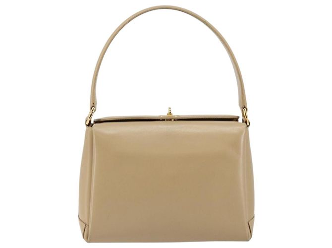 Borsa a tracolla GUCCI in pelle beige e oro, autentica, codice articolo ep11343. - vista 2