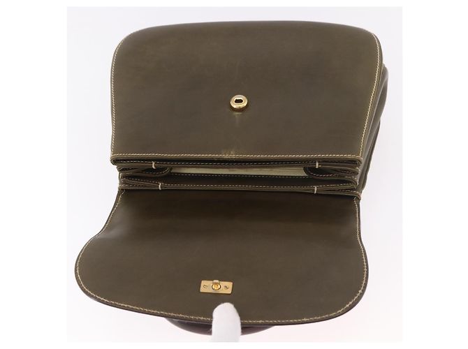 Bolso de mano GUCCI Bamboo en piel caqui y oro, auténtico, código de artículo ep11339. - vista 21