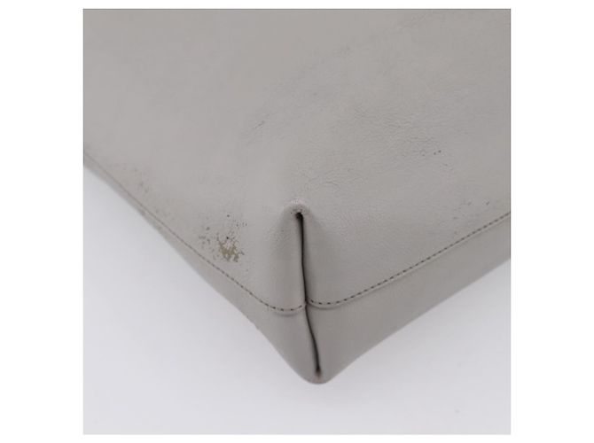 Autre Marque SAINT LAURENT Tote Bag Leder Grau Goldfarben - Ansicht 11