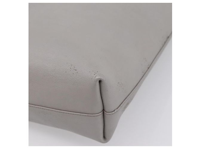 Autre Marque SAINT LAURENT Tote Bag Leder Grau Goldfarben - Ansicht 12