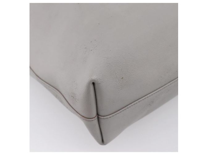 Autre Marque SAINT LAURENT Tote Bag Leder Grau Goldfarben - Ansicht 13