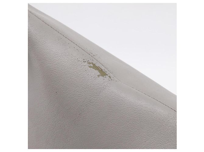 Autre Marque SAINT LAURENT Tote Bag Leder Grau Goldfarben - Ansicht 14