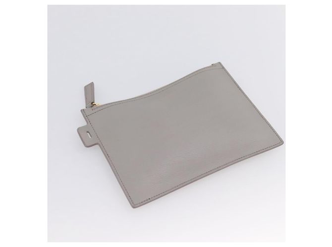 Autre Marque SAINT LAURENT Tote Bag Leder Grau Goldfarben - Ansicht 21