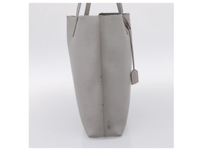 Autre Marque SAINT LAURENT Tote Bag Leder Grau Goldfarben - Ansicht 4