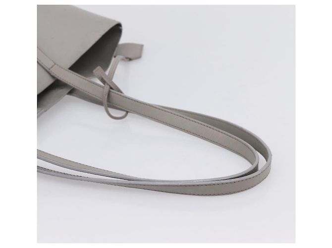 Autre Marque SAINT LAURENT Tote Bag Leder Grau Goldfarben - Ansicht 7