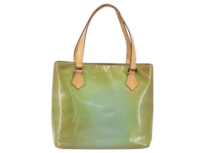 LOUIS VUITTON Monogram Vernis Houston Hand Bag Baby Blue M91005 LV - vue 3
