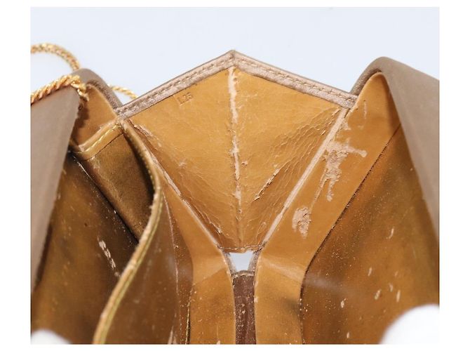 LOEWE Bolso de hombro con cadena Satin Beige Gold - vista 21