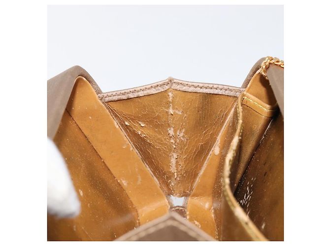LOEWE Bolso de hombro con cadena Satin Beige Gold - vista 22