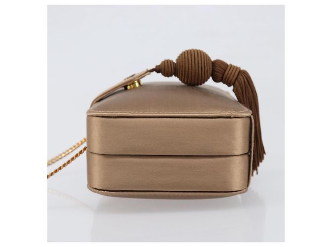 LOEWE Bolso de hombro con cadena Satin Beige Gold - vista 4