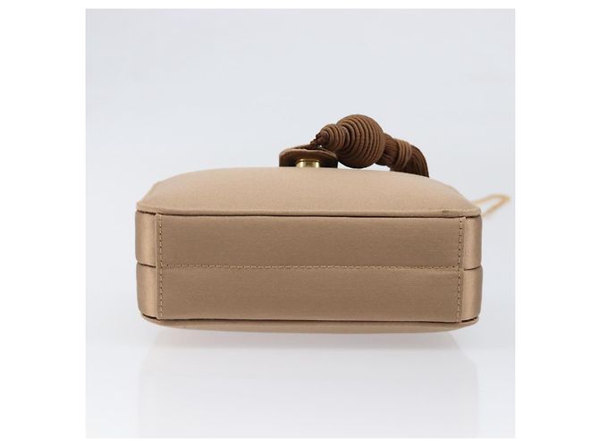 LOEWE Bolso de hombro con cadena Satin Beige Gold - vista 5