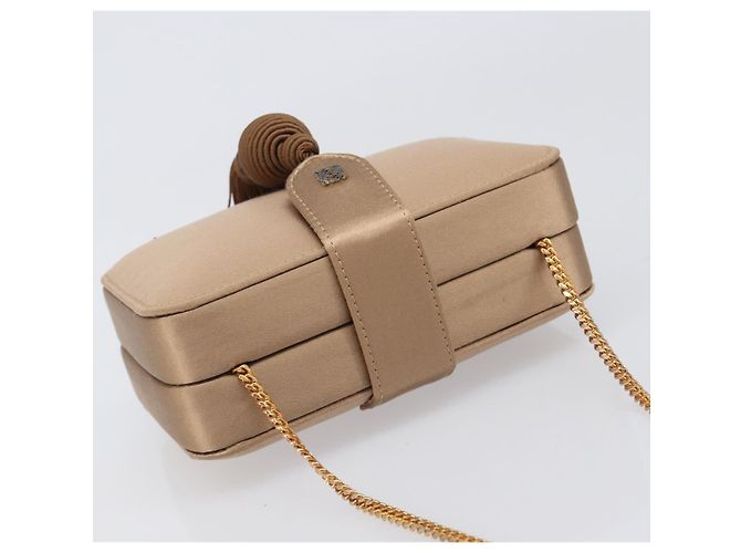 LOEWE Bolso de hombro con cadena Satin Beige Gold - vista 6