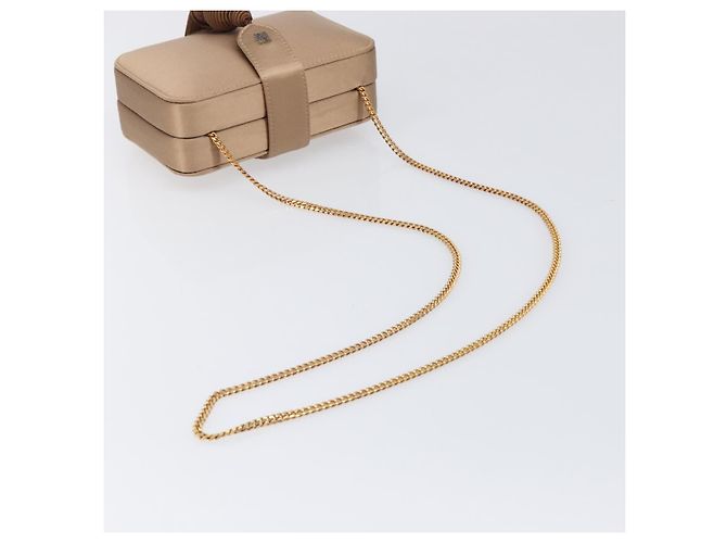 LOEWE Bolso de hombro con cadena Satin Beige Gold - vista 7