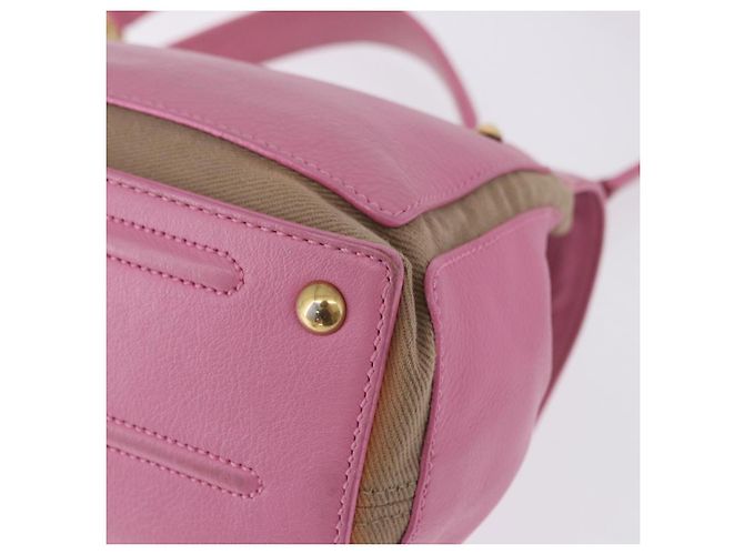 Autre Marque SAINT LAURENT Muse Two Hand Bag Leather 2way Pink Gold 289278 - vista 15