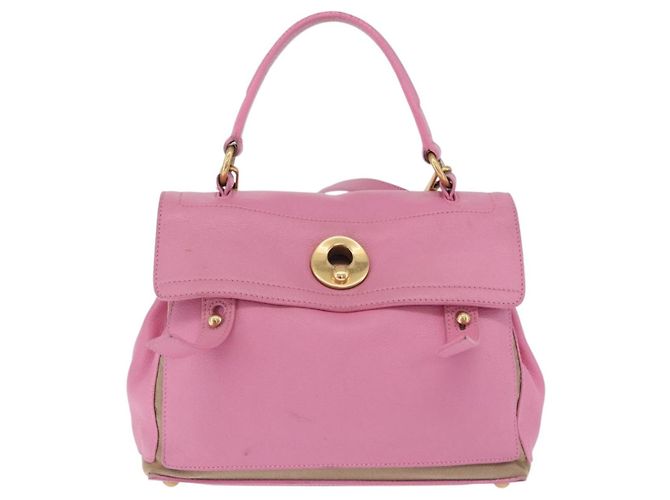 Autre Marque SAINT LAURENT Muse Two Hand Bag Leather 2way Pink Gold 289278 - vista 2