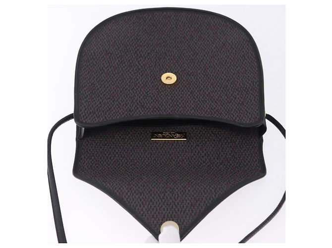 Autre Marque SAINT LAURENT Shoulder Bag Canvas Purple Gold Tone - vista 15