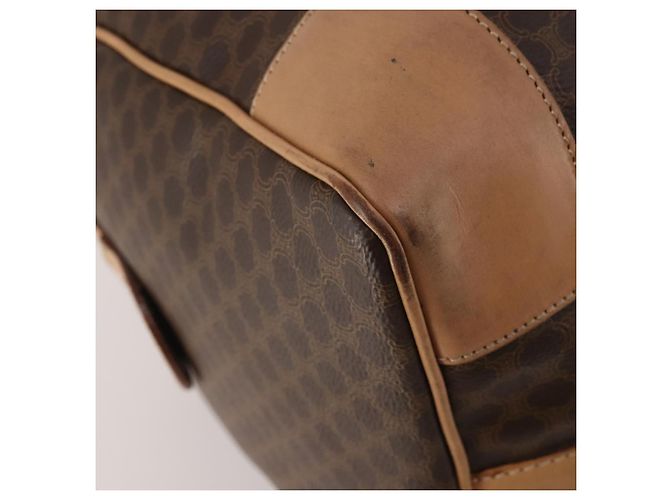 Céline CELINE Macadam Canvas Boston Bag PVC Leder Braun Gold - Ansicht 13