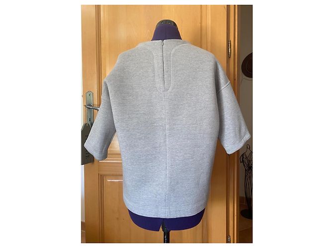 Christian Dior Wollpullover mit Orchideen-Motiv Grau - Ansicht 3