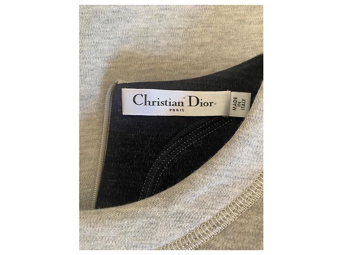 Christian Dior Wollpullover mit Orchideen-Motiv Grau - Ansicht 4