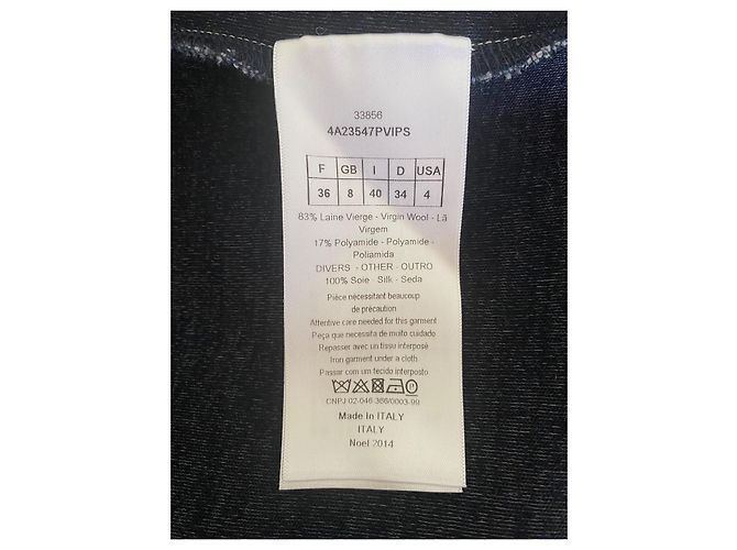 Christian Dior Wollpullover mit Orchideen-Motiv Grau - Ansicht 6