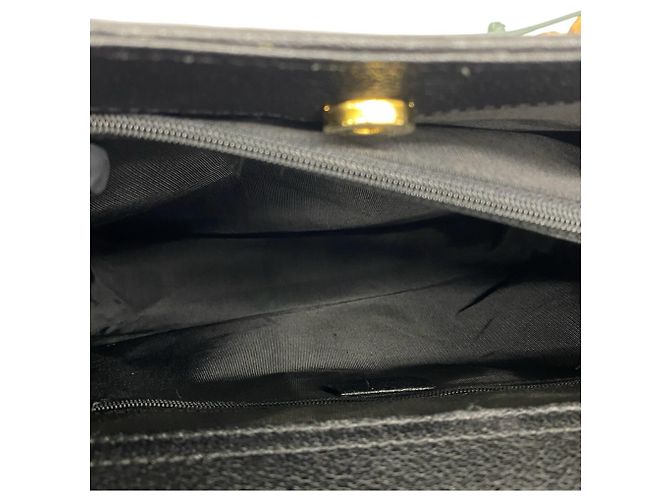 Bamboo Borsa Gucci Vintage in pelle scamosciata e bambù Nero - vista 9