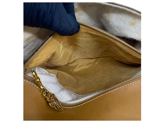 Gucci Vintage Micro GG Logo Lederschultertasche Braun - Ansicht 10