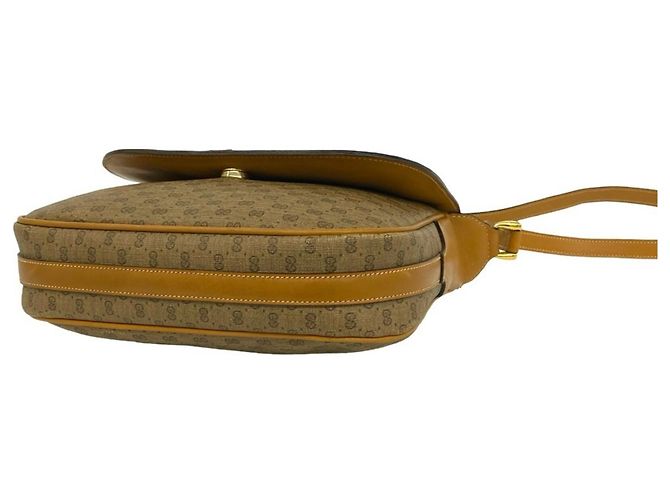Gucci Vintage Micro GG Logo Lederschultertasche Braun - Ansicht 8